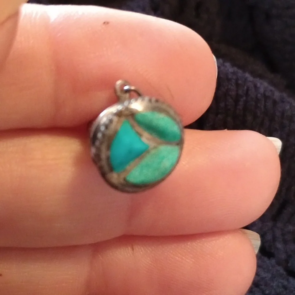 Beautiful turquoise tie tack